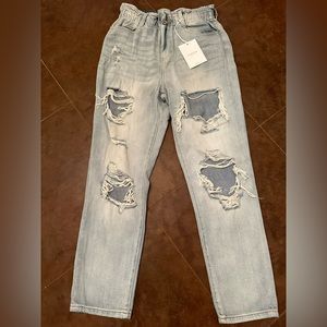 KANCAN paper bag MOM jeans